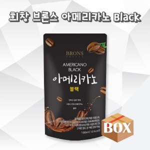 [희창] 브론스 아메리카노 블랙 [(190ml x 10개입) x 5개 1박스] / 편의점 파우치 커피